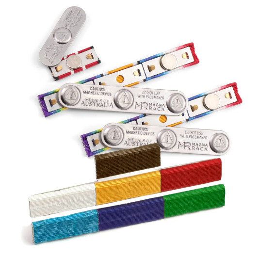 Ribbon Bar 7 (3-3-1) Female and Navy Plastic Magnetic