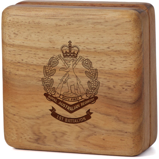 1st Battalion, Royal Australian Regiment Tasmanian Blackwood Keepsake Box