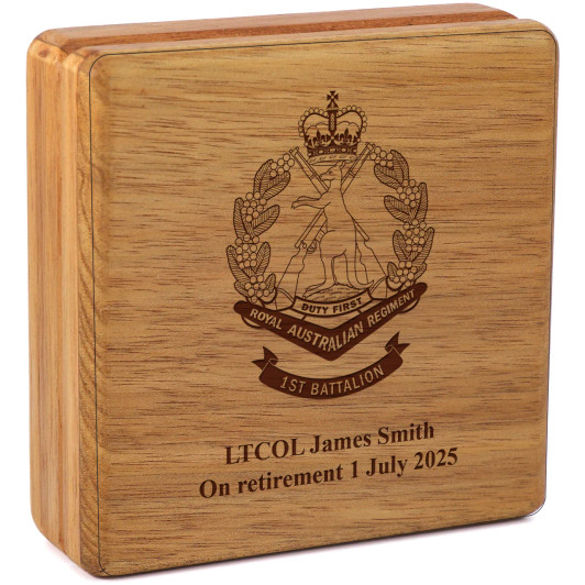 1st Battalion, Royal Australian Regiment Tasmanian Blackwood Heritage Box