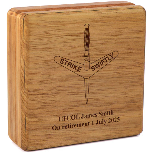 1st Commando Regiment (1 CDO REGT) Tasmanian Blackwood Heritage Box
