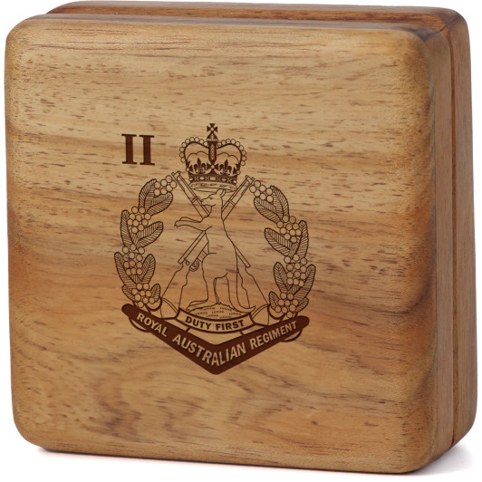 2nd Battalion, Royal Australian Regiment Tasmanian Blackwood Keepsake Box