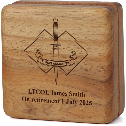 2nd Commando Regiment (2 CDO REGT) Tasmanian Blackwood Keepsake Box