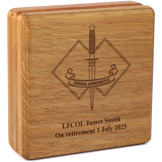 2nd Commando Regiment (2 CDO REGT) Tasmanian Blackwood Heritage Box