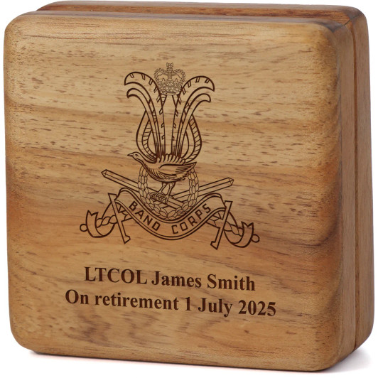 Australian Army Band Corps (AABC) Tasmanian Blackwood Keepsake Box