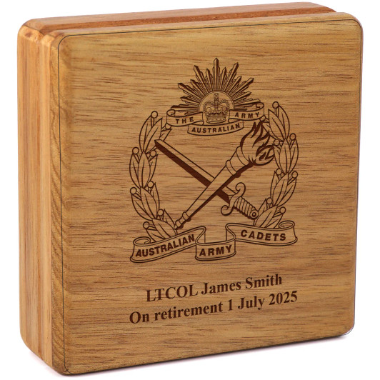 Australian Army Cadets (AAC) Tasmanian Blackwood Heritage Box