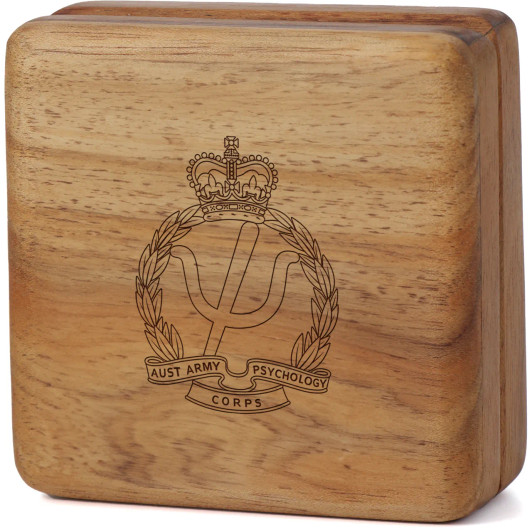 Australian Army Psychology Corps (AAPSYCH) Tasmanian Blackwood Keepsake Box