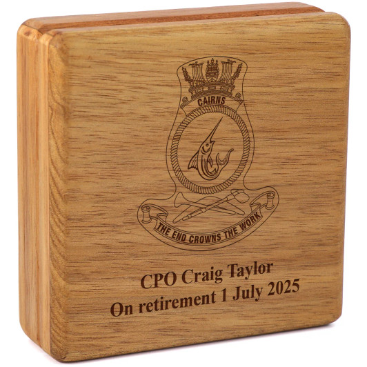 HMAS Cairns Tasmanian Blackwood Heritage Box