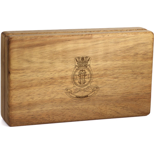 HMAS Collins Tasmanian Blackwood Medal Display Box