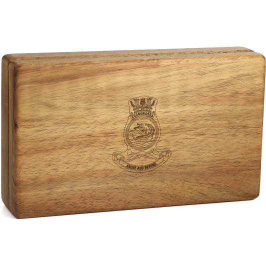 HMAS Coonawarra Tasmanian Blackwood Medal Display Box