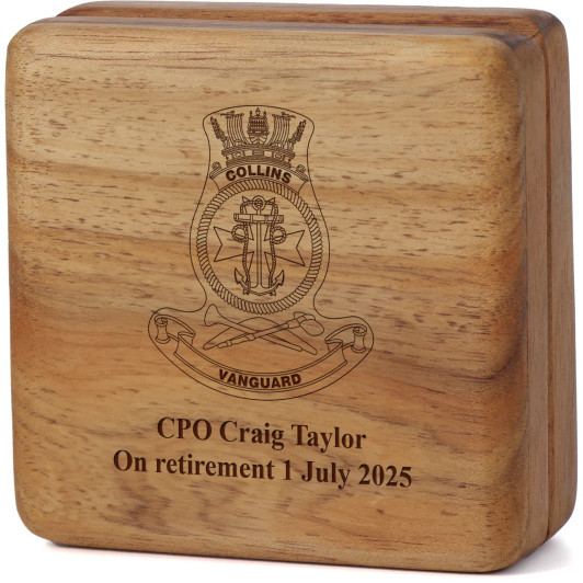 HMAS Collins Tasmanian Blackwood Keepsake Box