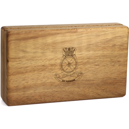 HMAS Stirling Tasmanian Blackwood Medal Display Box
