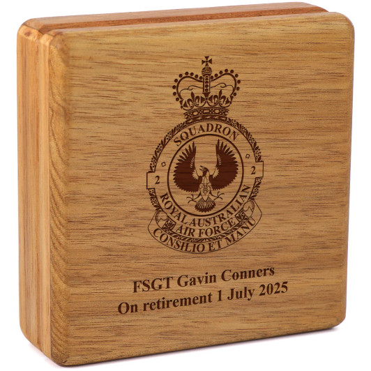 No 2 Squadron (2SQN) Tasmanian Blackwood Heritage Box