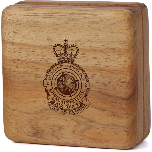 No 2 Expeditionary Health Squadron (2EHS) Tasmanian Blackwood Keepsake Box