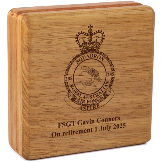 No 285 Squadron (285SQN) Tasmanian Blackwood Heritage Box