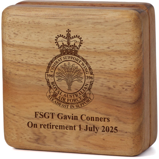No 396 Combat Support Wing (396CSW) Tasmanian Blackwood Keepsake Box