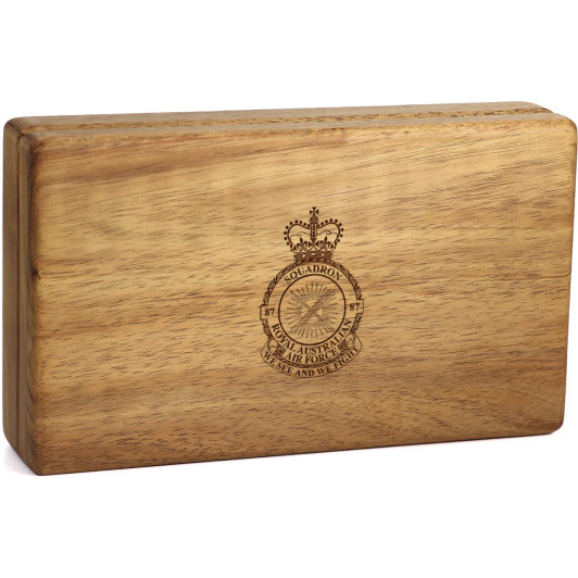 No 87 Squadron (87SQN) Tasmanian Blackwood Medal Display Box