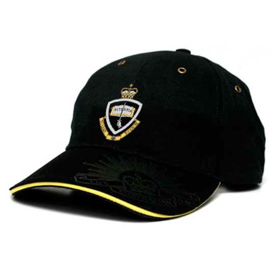 ADFA Black Cap This Australian Defence Force Academy (ADFA) cap is both stylish and practical with its cool looks. Buy now from the military specialists. This quality heavy brushed cotton cap has the ADFA crest embr