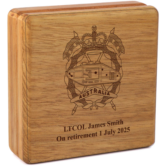 Royal Australian Armoured Corps (RAAC) Tasmanian Blackwood Heritage Box