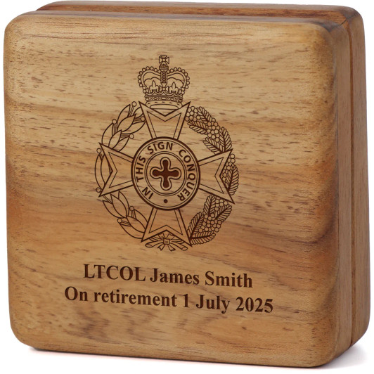 Royal Australian Chaplains Department (RAA Ch D) Tasmanian Blackwood Keepsake Box