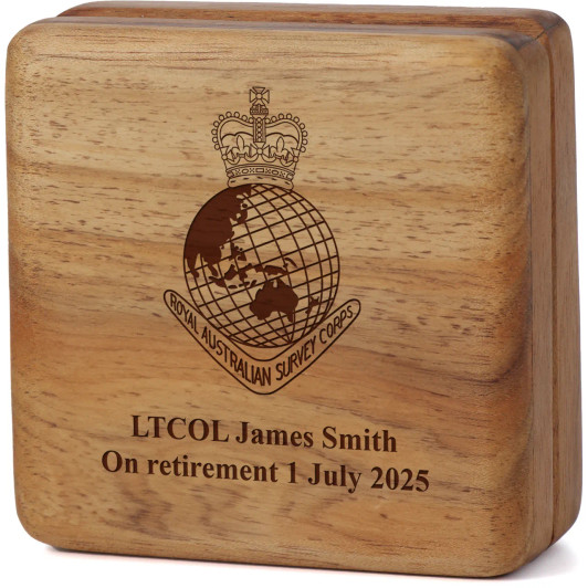 Royal Australian Survey Corps (RASvy) Tasmanian Blackwood Keepsake Box