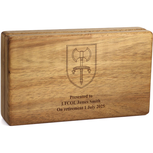 Special Operations Engineer Regiment (SOER) Tasmanian Blackwood Medal Display Box