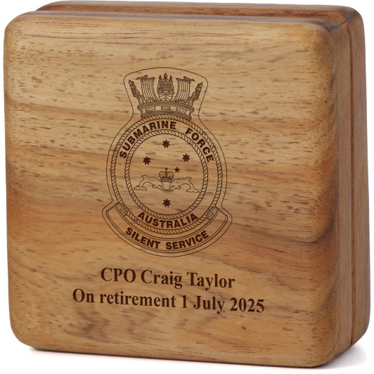 Submarine Force Tasmanian Blackwood Keepsake Box