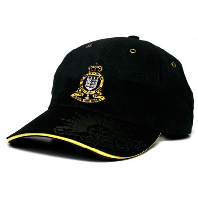 RAAOC Black Cap This Royal Australian Army Ordnance Corps (RAAOC) cap is both stylish and practical with its cool looks. Buy now from the military specialists. This quality heavy brushed cotton cap has the RAAOC cres