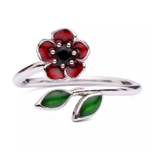Petals of Courage Adjustable Ring