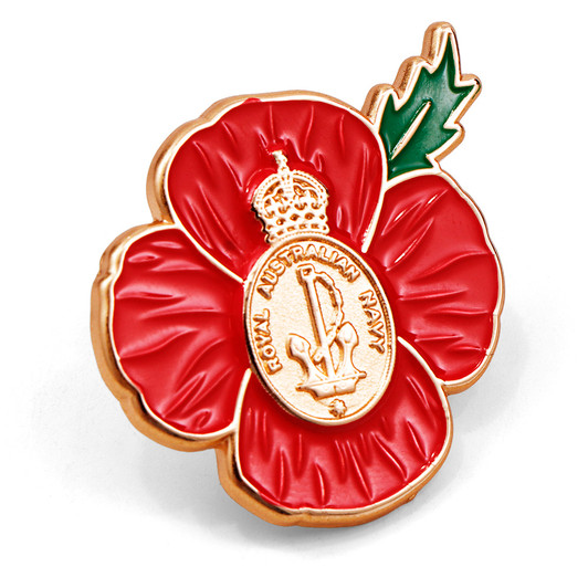 Poppy, Navy Service Badge, Limited Edition Lapel Pin