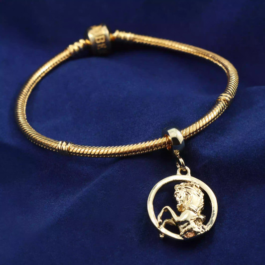 Gold-plated Horse Charm