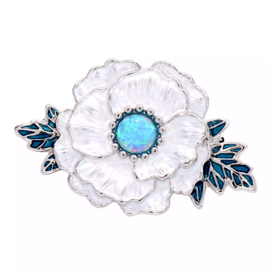 Precious Poppy, Opal, Limited Edition Brooch