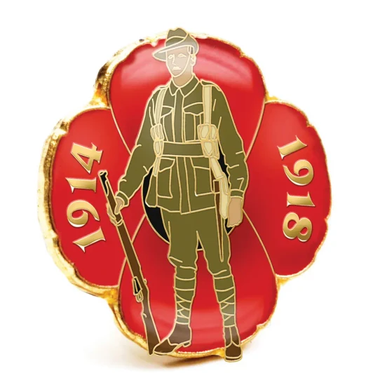 Great War Digger Poppy Badge