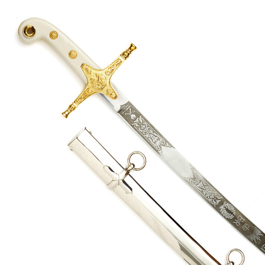 Windlass General Officers Sword with Nickel Plated Scabbard (Queens Cypher)