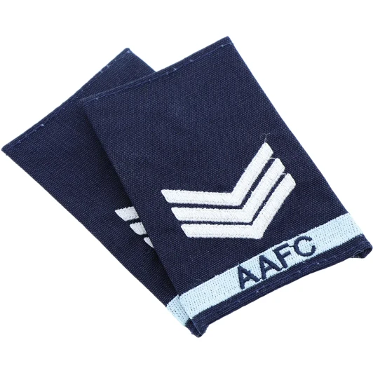 AAFC Cadet Sergeant (CSGT) Service Dress Rank Slide Pair