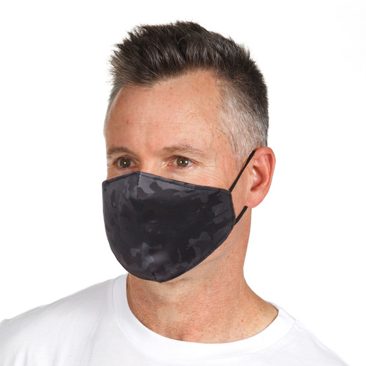 Face Mask - Black Camouflage