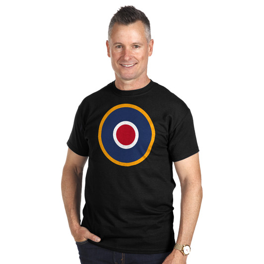 Air Force 1940s Roundel Mens T-shirt Black