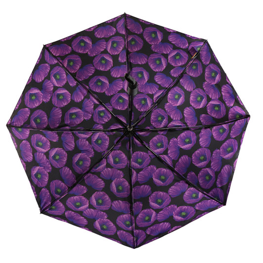I Remember - Purple Poppy Compact Umbrella