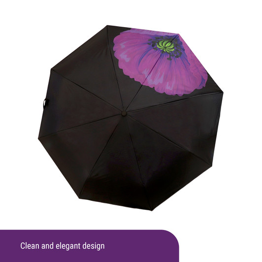 I Remember - Purple Poppy Compact Umbrella
