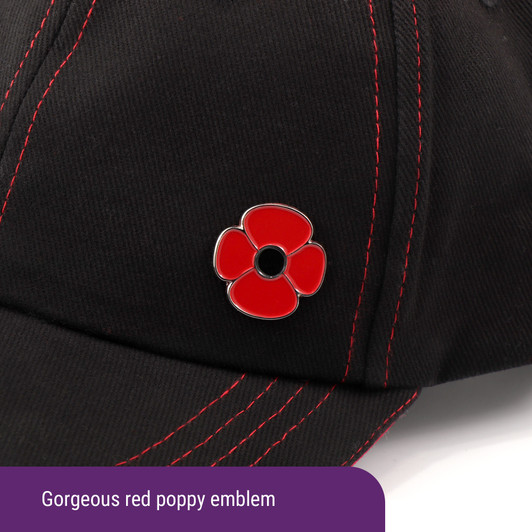 I Remember - Red Poppy Black Cap