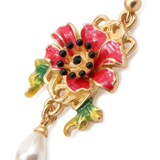 Art Nouveau Poppy Earrings