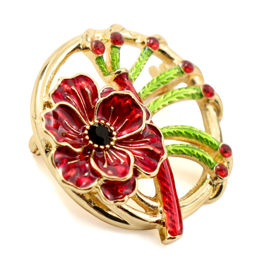 Nature of Remembrance Poppy and Kangaroo Paw Limited-Edition Brooch