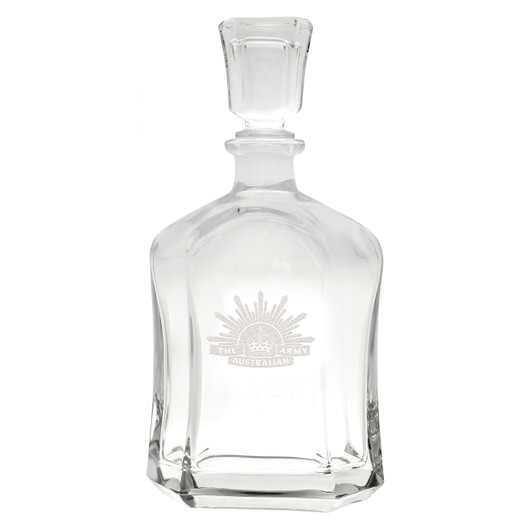 Army Italian Glass Decanter 8th Pattern