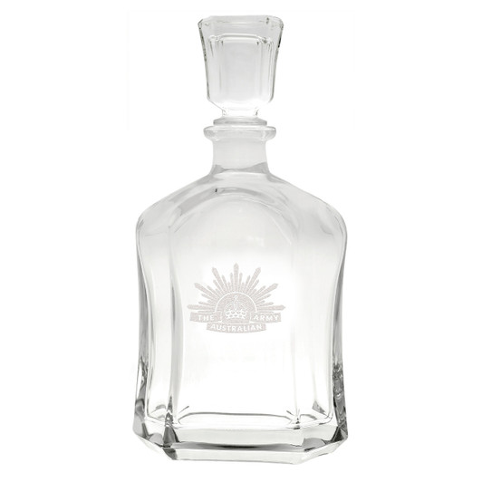 Army Italian Glass Decanter 8th Pattern