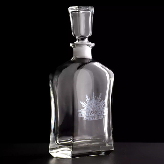 Army Italian Glass Decanter 8th Pattern