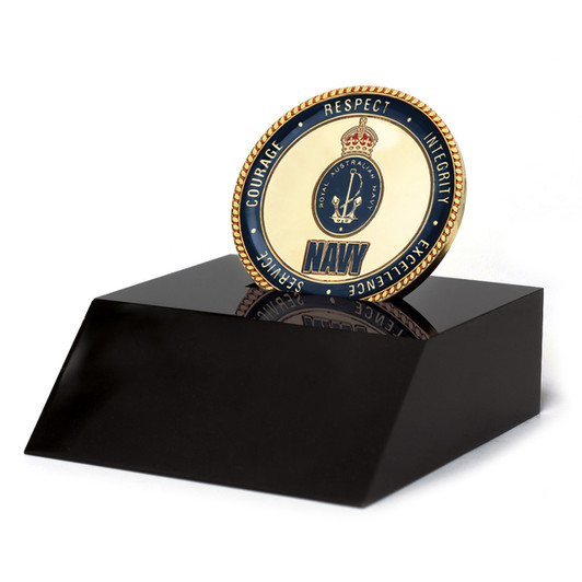 Navy Medallion In Stand CIIIR