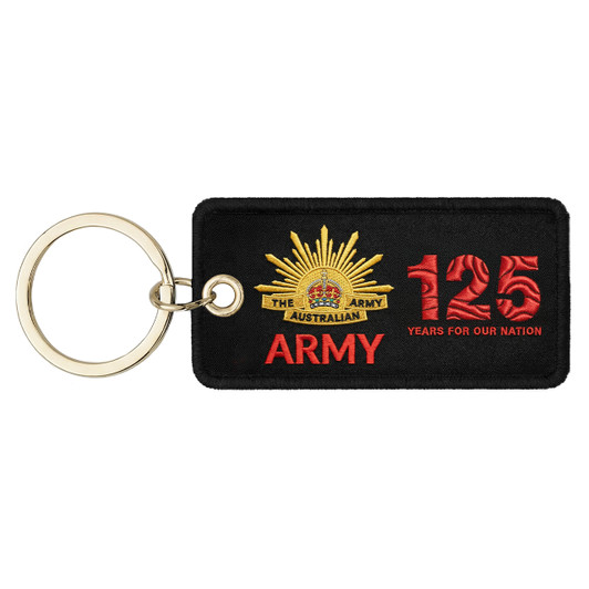 Army - 125 Years For Our Nation Woven Bag Tag/Key Ring