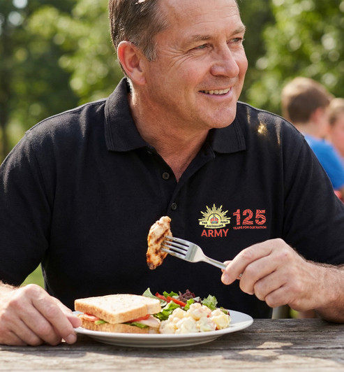 Army - 125 Years For Our Nation Polo Shirt - Black