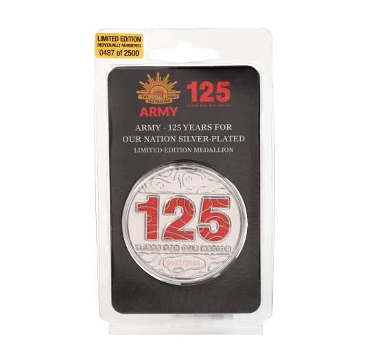 Army - 125 Years For Our Nation Silver-plated Limited-Edition Medallion