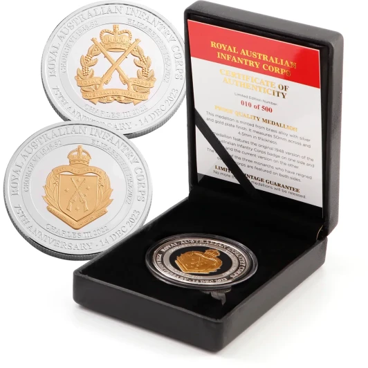 BrandNet Archive Edition | RAinf 75th Ltd Medallion in Box