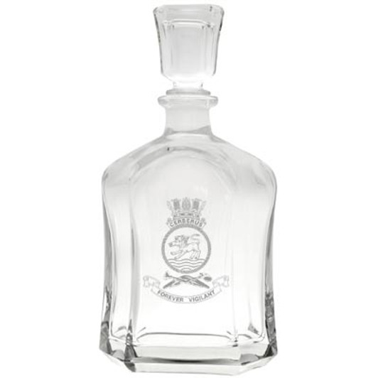 HMAS Cerberus Italian Glass Decanter HMAS Cerberus crest etched on a stylish 750ml decanter from Military Shop. Order online now. This high quality Italian glass decanter will look perfect in you cabinet or on your bar.